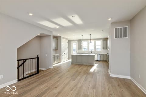 Family room at 434 Elite Street, Westfield, IN
