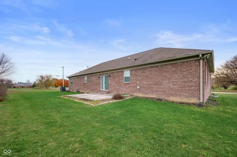Backyard at 5026 W Stonehaven Lane, New Palestine, IN