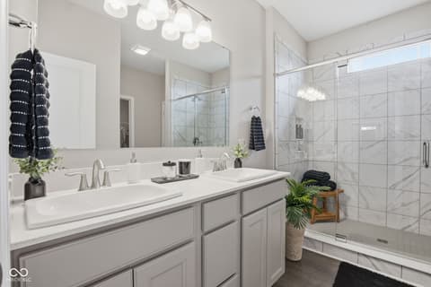Bathroom at 4660 W Tradwell Drive, New Palestine, IN