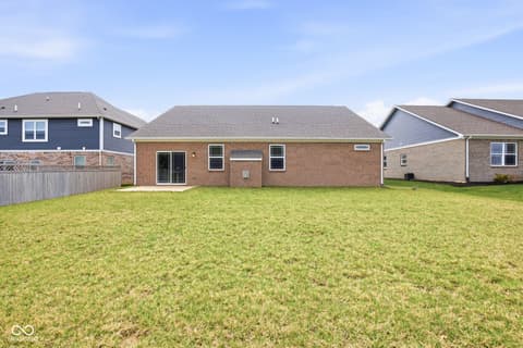 Backyard at 4660 W Tradwell Drive, New Palestine, IN