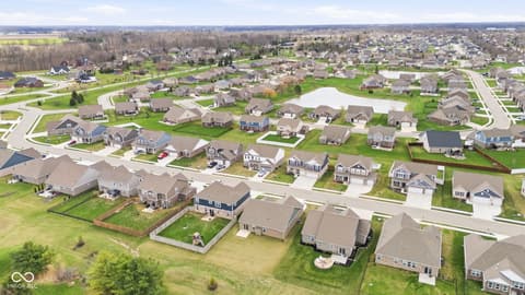 Aerial view at 4660 W Tradwell Drive, New Palestine, IN