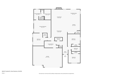 Floor Plan — 4660 W Tradwell Drive, New Palestine, IN