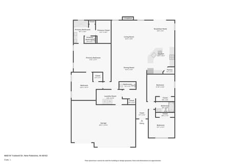 Floor Plan — 4660 W Tradwell Drive, New Palestine, IN