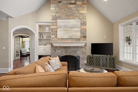 Living room at 4530 Chase Oak Court, Zionsville, IN