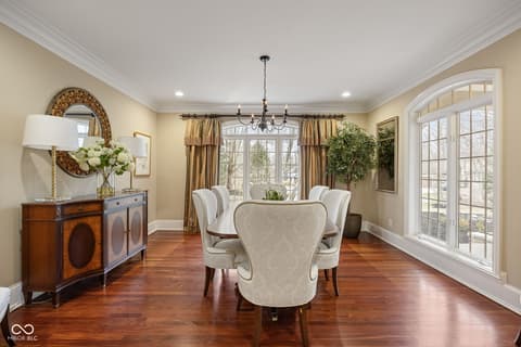 Dining room at 4530 Chase Oak Court, Zionsville, IN