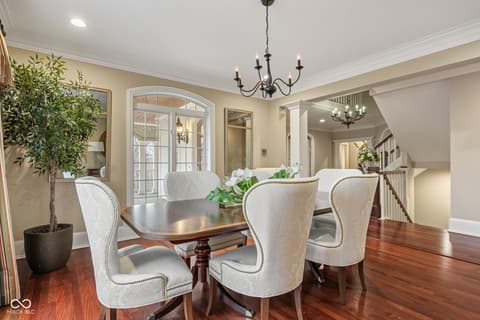 Dining room at 4530 Chase Oak Court, Zionsville, IN