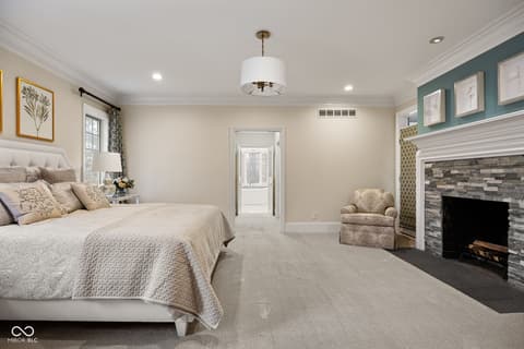 Primary bedroom at 4530 Chase Oak Court, Zionsville, IN
