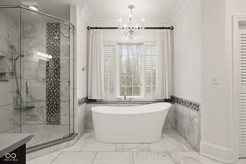 Primary bathroom at 4530 Chase Oak Court, Zionsville, IN