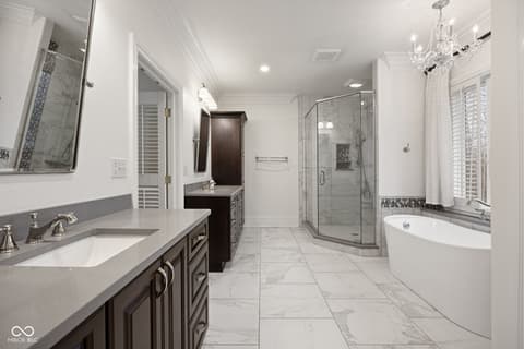 Primary bathroom at 4530 Chase Oak Court, Zionsville, IN