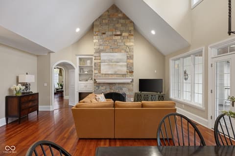Living room at 4530 Chase Oak Court, Zionsville, IN