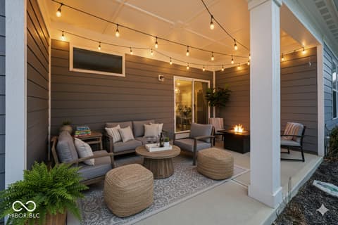 Outdoor living area at 10938 Matherly Way, Noblesville, IN