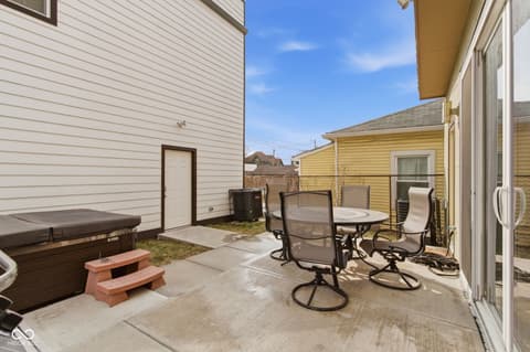 Outdoor living area at 1531 Spann Avenue, Indianapolis, IN