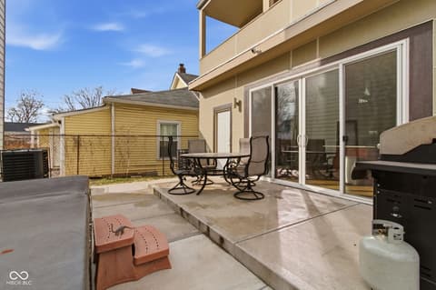 Outdoor living area at 1531 Spann Avenue, Indianapolis, IN