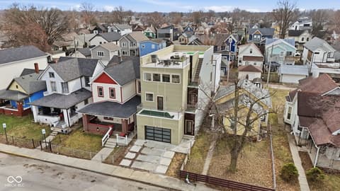 Aerial view at 1531 Spann Avenue, Indianapolis, IN