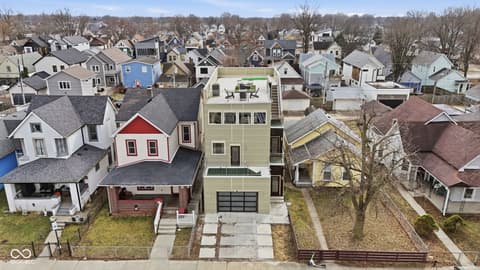 Aerial view at 1531 Spann Avenue, Indianapolis, IN