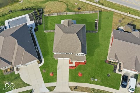 Aerial view at 106 Sedona Drive, Bargersville, IN