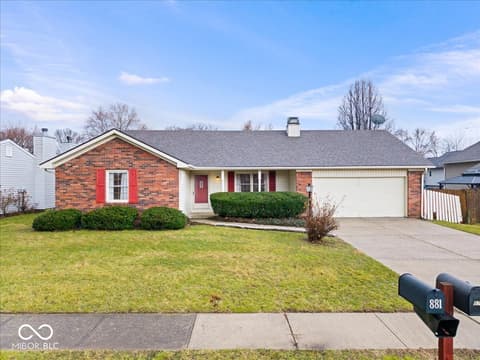 Front exterior at 881 Westridge North Drive, Noblesville, IN
