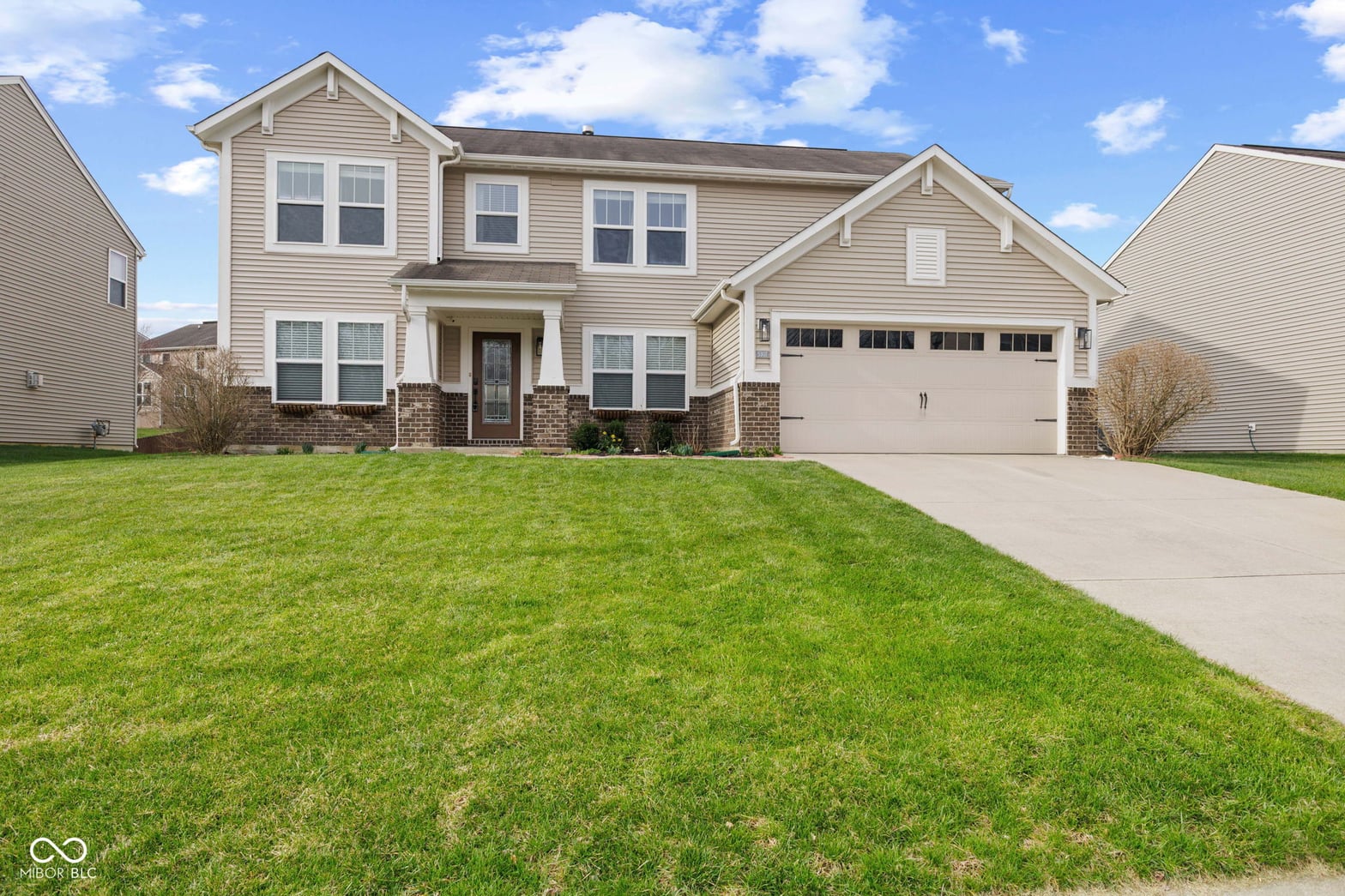 Front exterior at 5307 Misthaven Lane, Greenwood, IN