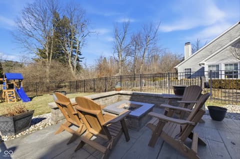 Outdoor living area at 2906 Brooks Bend Drive, Carmel, IN