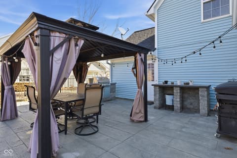 Outdoor living area at 2906 Brooks Bend Drive, Carmel, IN
