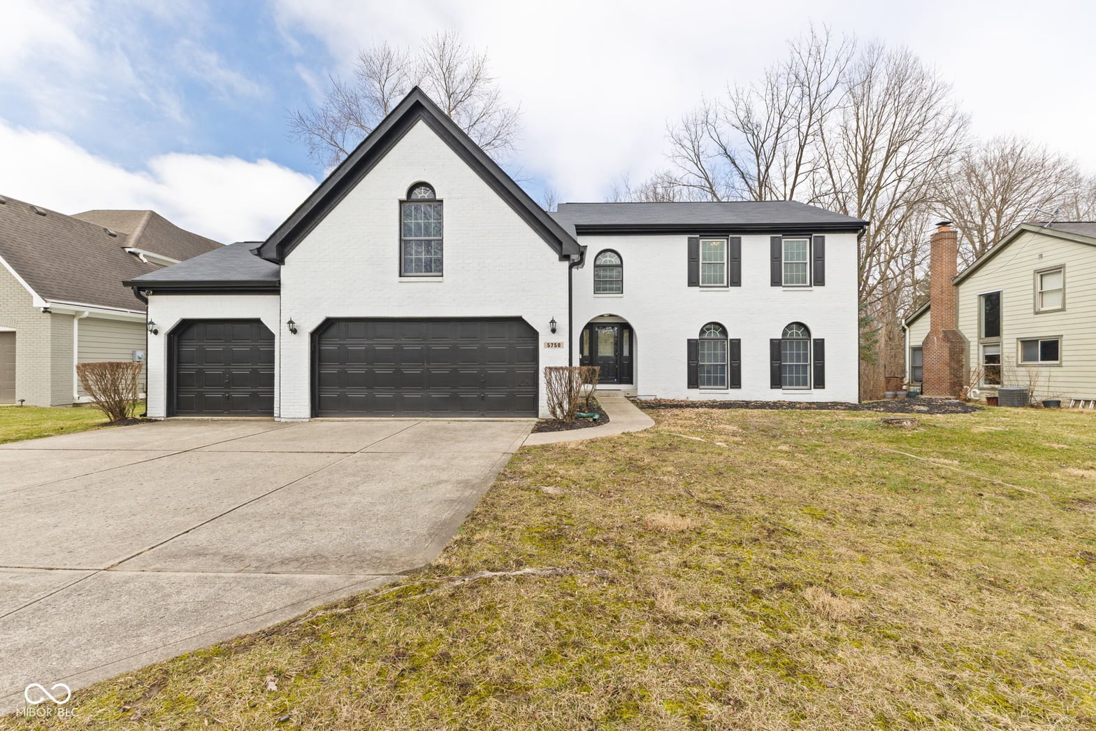 Front exterior at 5750 Rolling Pines Court, Indianapolis, IN