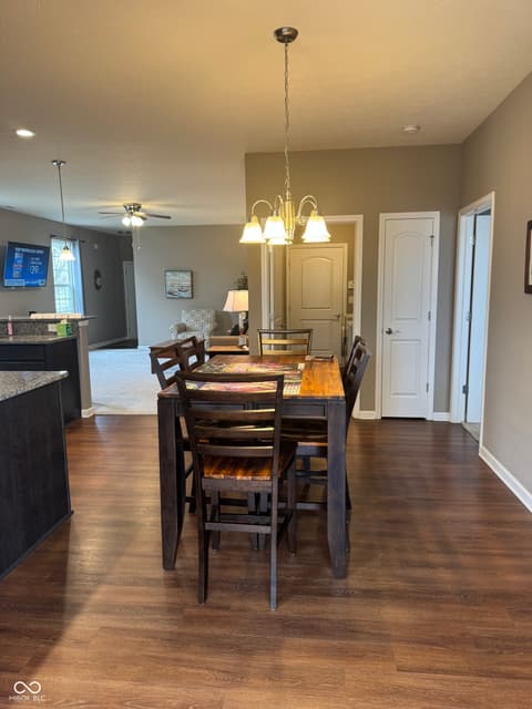 Dining room at 4133 Galena Drive, Avon, IN