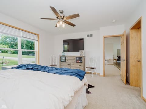 Primary bedroom at 9330 S State Road 243, Cloverdale, IN