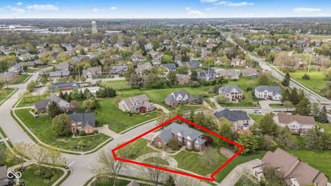 Aerial view at 13867 Smokey Ridge Drive, Carmel, IN