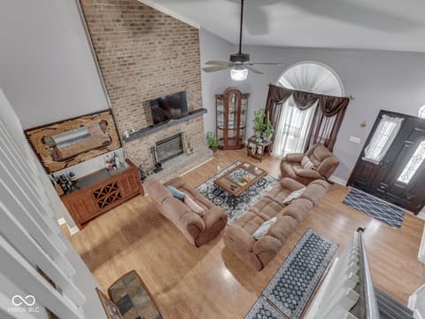 Living room at 9119 Electric Court, Indianapolis, IN