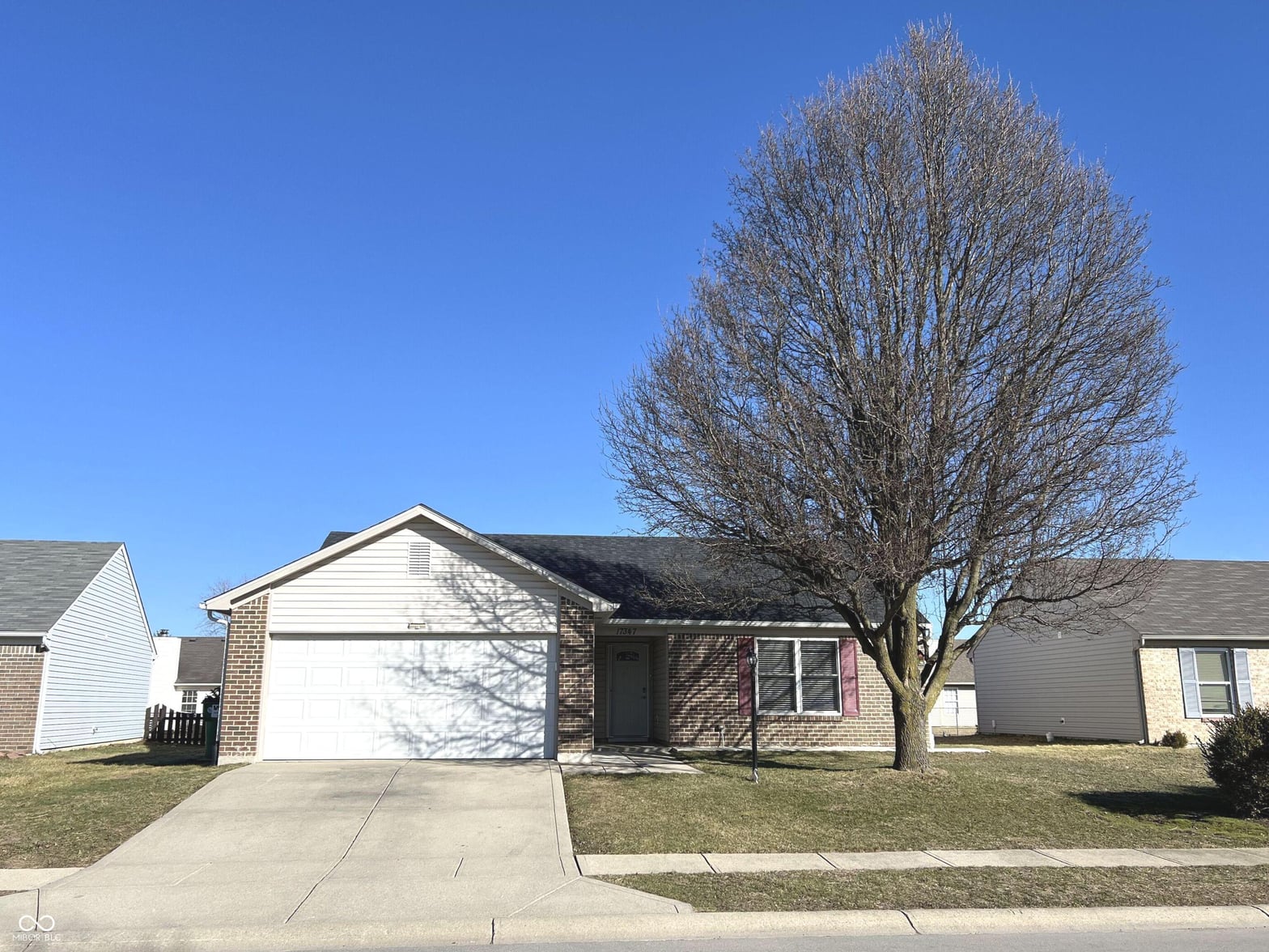 Front exterior at 17347 Pine Wood Lane, Westfield, IN