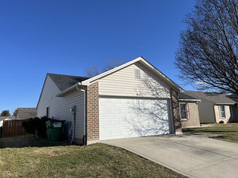 Side exterior at 17347 Pine Wood Lane, Westfield, IN