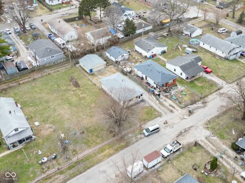 Aerial view at 1425 Edgecombe Avenue, Indianapolis, IN