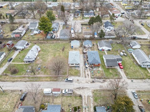 Aerial view at 1425 Edgecombe Avenue, Indianapolis, IN