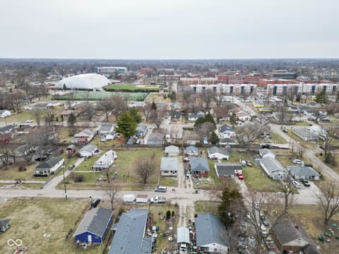 Aerial view at 1425 Edgecombe Avenue, Indianapolis, IN