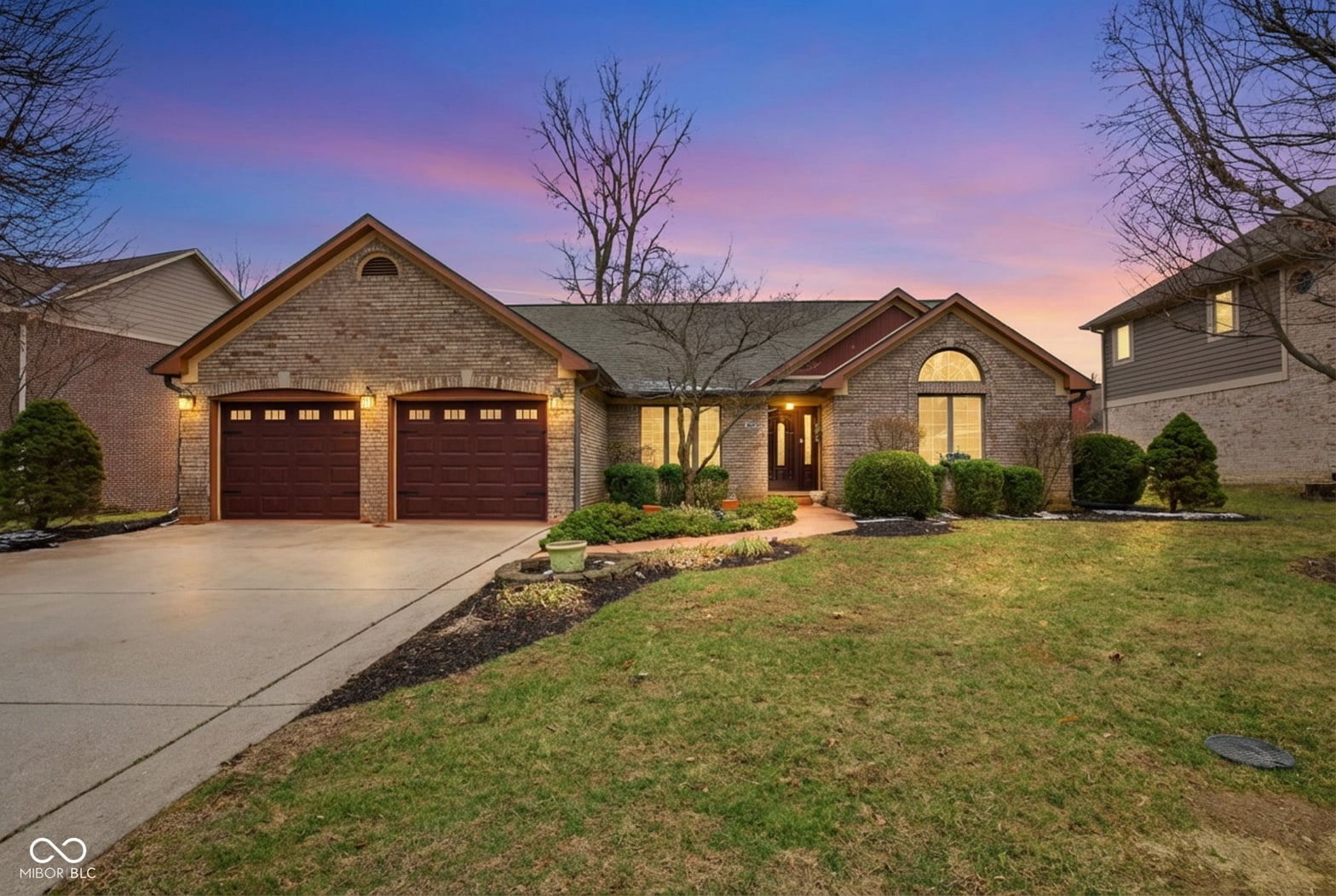 Front exterior at 4407 Moss Ridge Lane, Indianapolis, IN