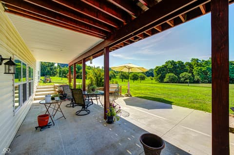 Outdoor living area at 4297 W Division Road, Crawfordsville, IN