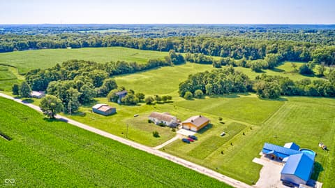 Aerial view at 4297 W Division Road, Crawfordsville, IN