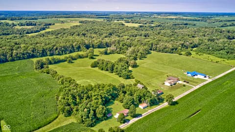 Aerial view at 4297 W Division Road, Crawfordsville, IN