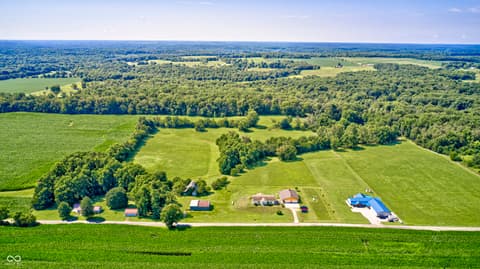 Aerial view at 4297 W Division Road, Crawfordsville, IN