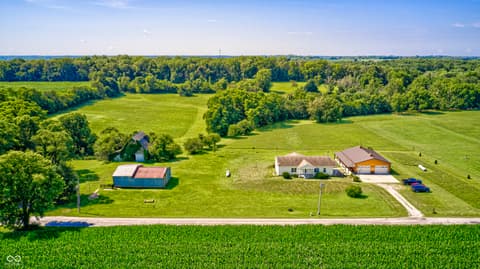 Aerial view at 4297 W Division Road, Crawfordsville, IN