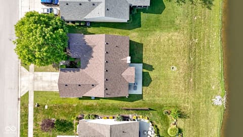 Aerial view at 8778 N Deer Crossing Boulevard, McCordsville, IN
