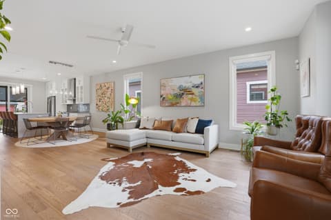 Living room at 1721 Alvord Street, Indianapolis, IN