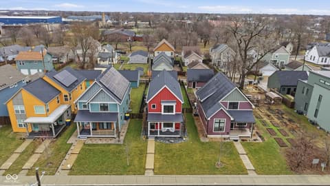 Aerial view at 1721 Alvord Street, Indianapolis, IN