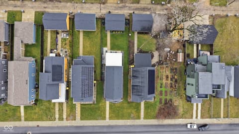 Aerial view at 1721 Alvord Street, Indianapolis, IN