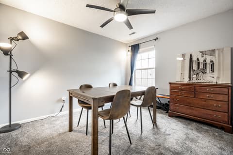 Bonus room at 450 E Pine Ridge Drive, Westfield, IN — Bright bonus room perfect for dining or office space.