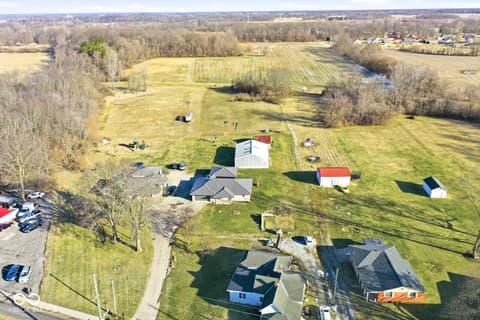 Aerial view at 119 W Main Street, Markleville, IN