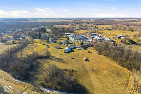 Aerial view at 119 W Main Street, Markleville, IN
