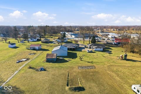 Aerial view at 119 W Main Street, Markleville, IN