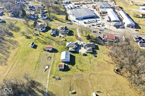 Aerial view at 119 W Main Street, Markleville, IN