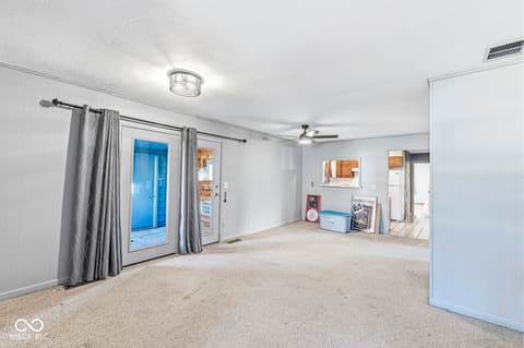 Living room at 119 W Main Street, Markleville, IN